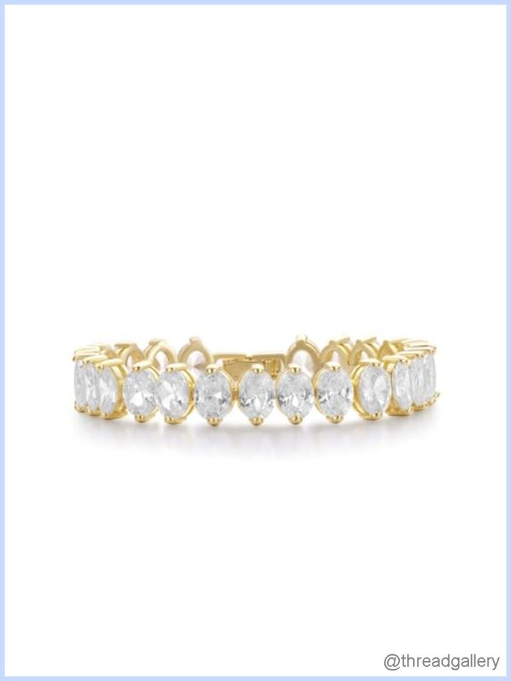 14K Gold Filled Tennis Bracelet for Women Cubic Zirconia Secure Clasp